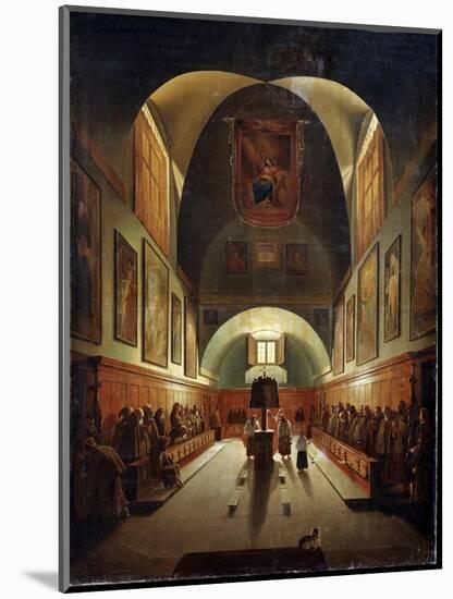 Interior of the Church of Capuchines in Rome, Late 18th or 19th Century-Francois-Marius Granet-Mounted Giclee Print