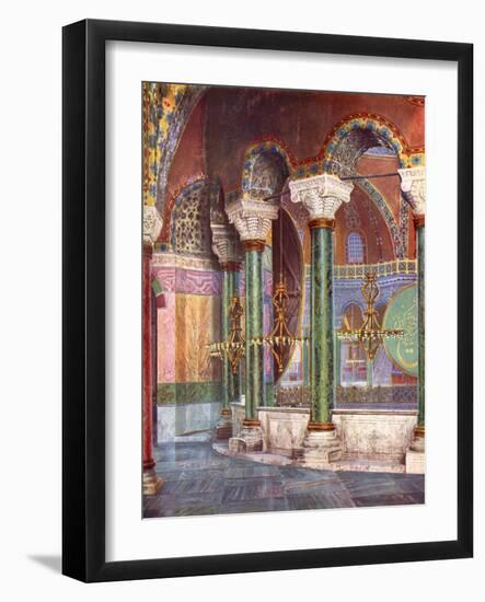 Interior of the Church of S. Sophia, Istanbul, Turkey, 1933-1934-null-Framed Giclee Print