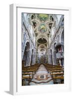 Interior of the Church of Saint Mary of Gesu (Chiesa Del Gesu) (Casa Professa)-Matthew Williams-Ellis-Framed Photographic Print