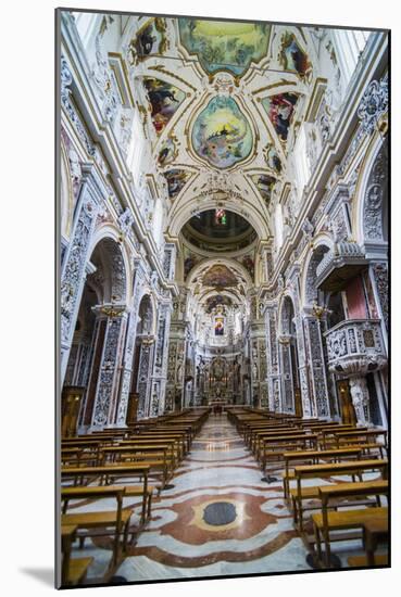 Interior of the Church of Saint Mary of Gesu (Chiesa Del Gesu) (Casa Professa)-Matthew Williams-Ellis-Mounted Photographic Print