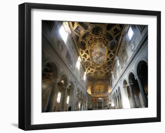 Interior of the Church of San Clemente, Rome, Lazio, Italy-Oliviero Olivieri-Framed Photographic Print