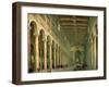 Interior of the Church of San Paolo Fuori Le Mura, Rome, 1750-Giovanni Paolo Pannini-Framed Giclee Print