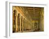 Interior of the Church of San Paolo Fuori Le Mura,-Giovanni Paolo Pannini-Framed Art Print