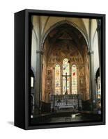 Interior of the Church of Santa Maria Novella, Florence, Italy-Peter Thompson-Framed Stretched Canvas