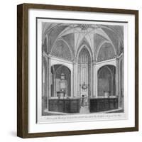 Interior of the Church of St Bartholomew-The-Less Looking Towards the Altar, City of London, 1834-null-Framed Giclee Print