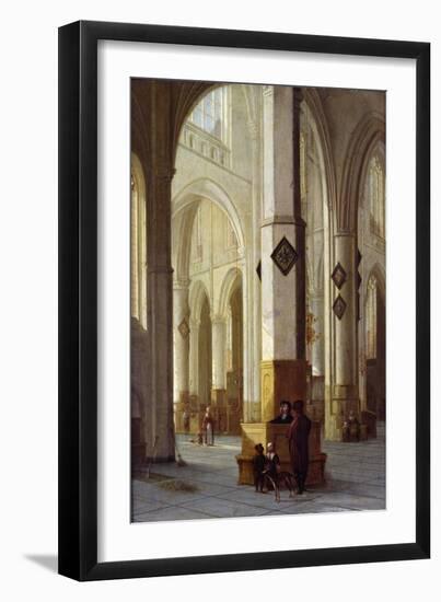 Interior of the Church of St. Bavo, Haarlem, C.1611-12 (Oil on Panel)-Hendrik Cornelisz van Vliet-Framed Giclee Print