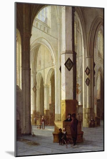 Interior of the Church of St. Bavo, Haarlem, C.1611-12 (Oil on Panel)-Hendrik Cornelisz van Vliet-Mounted Giclee Print