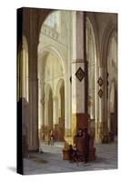 Interior of the Church of St. Bavo, Haarlem, C.1611-12 (Oil on Panel)-Hendrik Cornelisz van Vliet-Stretched Canvas