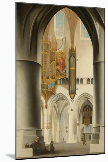 Interior of the Church of St Bavo in Haarlem, 1636-Pieter Jansz Saenredam-Mounted Giclee Print