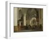 Interior of the Church of St Bavo in Haarlem-Job Adriaensz Berckheyde-Framed Art Print