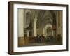 Interior of the Church of St Bavo in Haarlem-Job Adriaensz Berckheyde-Framed Art Print