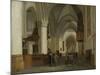 Interior of the Church of St Bavo in Haarlem-Job Adriaensz Berckheyde-Mounted Art Print