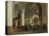 Interior of the Church of St Bavo in Haarlem-Job Adriaensz Berckheyde-Stretched Canvas