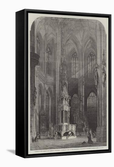 Interior of the Church of St Lawrence, Nuremberg-Samuel Read-Framed Stretched Canvas