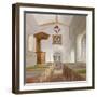 Interior of the Church of St Mary, Bedfont, Middlesex, 1805-null-Framed Giclee Print