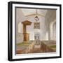 Interior of the Church of St Mary, Bedfont, Middlesex, 1805-null-Framed Giclee Print