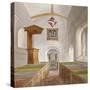 Interior of the Church of St Mary, Bedfont, Middlesex, 1805-null-Stretched Canvas