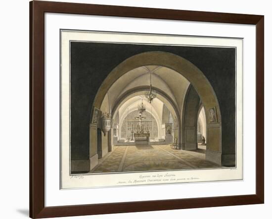 Interior of the Church of the Holy Sepulchre at the Site of Golgotha, 1821-Maxim Nikiphorovich Vorobyev-Framed Giclee Print