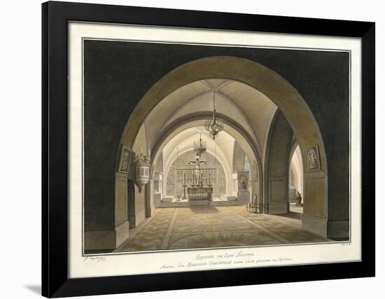 Interior of the Church of the Holy Sepulchre at the Site of Golgotha, 1821-Maxim Nikiphorovich Vorobyev-Framed Giclee Print