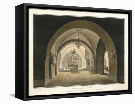 Interior of the Church of the Holy Sepulchre at the Site of Golgotha, 1821-Maxim Nikiphorovich Vorobyev-Framed Stretched Canvas