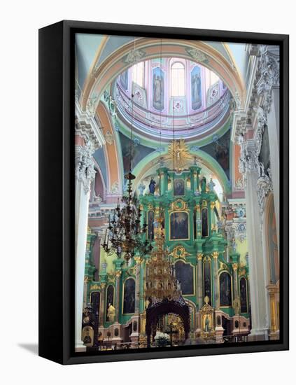 Interior of the Church of the Holy Spirit, Vilnius, Lithuania-Peter Thompson-Framed Stretched Canvas