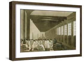 Interior of the Cloth Hall, Leeds, 1814-George Walker-Framed Giclee Print