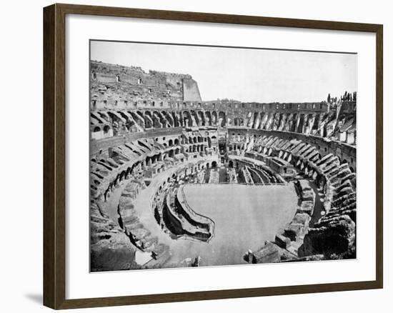 Interior of the Colosseum, Rome, 1893-John L Stoddard-Framed Giclee Print