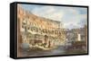 Interior of the Colosseum-Ippolito Caffi-Framed Stretched Canvas