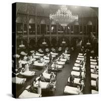 Interior of the Commodious Hospital at Brighton, Sussex, World War I, 1914-1918-null-Stretched Canvas