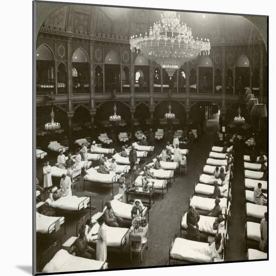 Interior of the Commodious Hospital at Brighton, Sussex, World War I, 1914-1918-null-Mounted Photographic Print