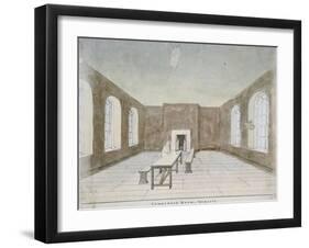 Interior of the Condemned Room in Newgate Prison, Old Bailey, City of London, 1810-Valentine Davis-Framed Giclee Print