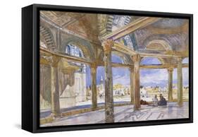 Interior of the Dome of the Chain Looking North, Jerusalem-John Fulleylove-Framed Stretched Canvas