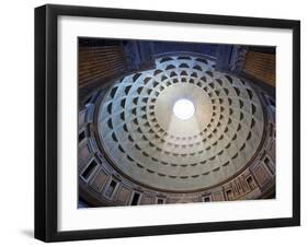 Interior of the dome on the Pantheon in Rome-Sylvain Sonnet-Framed Premium Photographic Print