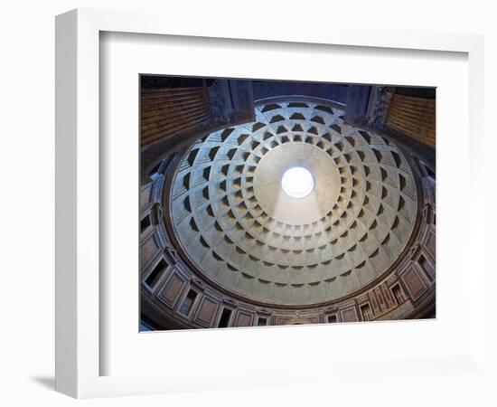 Interior of the dome on the Pantheon in Rome-Sylvain Sonnet-Framed Photographic Print
