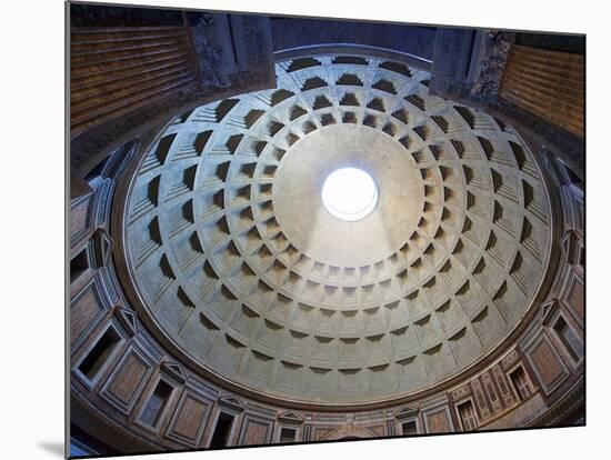 Interior of the dome on the Pantheon in Rome-Sylvain Sonnet-Mounted Photographic Print