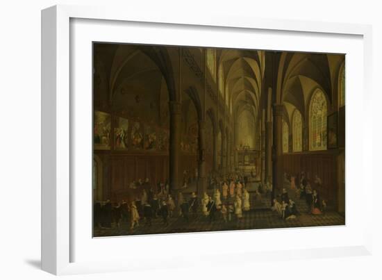 Interior of the Dominican Church in Antwerp-Pieter Neefs-Framed Art Print