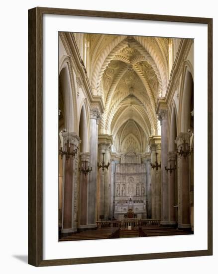 Interior of the Duomo, Erice, Sicily, Italy, Europe-Stuart Black-Framed Photographic Print