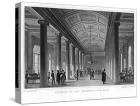 Interior of the Exchange News-Room, Liverpool, 1836-Harwood-Stretched Canvas