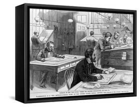 Interior of the 'Fact Room' Where the Weather Probabilities are Made Up-H. A. Ogden-Framed Stretched Canvas