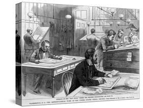 Interior of the 'Fact Room' Where the Weather Probabilities are Made Up-H. A. Ogden-Stretched Canvas