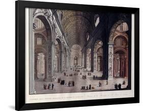 Interior of the Great Basilica of San Pietro in the Vatican-Carlo Gilio-Framed Giclee Print