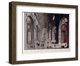 Interior of the Great Basilica of San Pietro in the Vatican-Carlo Gilio-Framed Giclee Print