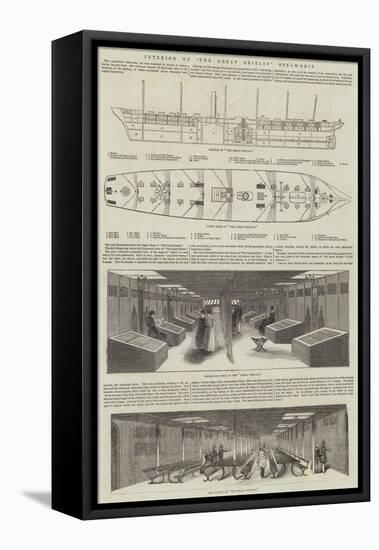 Interior of The Great Britain Steam-Ship-null-Framed Stretched Canvas