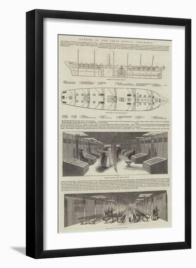 Interior of The Great Britain Steam-Ship-null-Framed Giclee Print