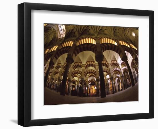 Interior of the Great Mosque, Houses a Later Christian Church Inside, Andalucia-S Friberg-Framed Photographic Print