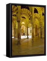 Interior of the Great Mosque (Mezquita) and Cathedral, Unesco World Heritage Site, Cordoba, Spain-James Emmerson-Framed Stretched Canvas