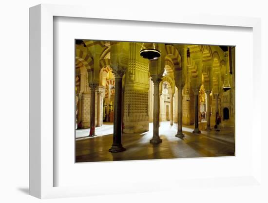 Interior of the Great Mosque (Mezquita) and Cathedral, Unesco World Heritage Site, Cordoba, Spain-James Emmerson-Framed Photographic Print