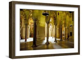 Interior of the Great Mosque (Mezquita) and Cathedral, Unesco World Heritage Site, Cordoba, Spain-James Emmerson-Framed Photographic Print