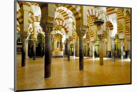 Interior of the Great Mosque (Mezquita) and Cathedral, Unesco World Heritage Site, Cordoba, Spain-James Emmerson-Mounted Photographic Print