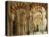 Interior of the Great Mosque, Unesco World Heritage Site, Cordoba, Andalucia, Spain-Michael Busselle-Stretched Canvas